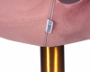 Кресло дизайнерское DOBRIN SWAN, розовый велюр BLUVEL52, золотое основание