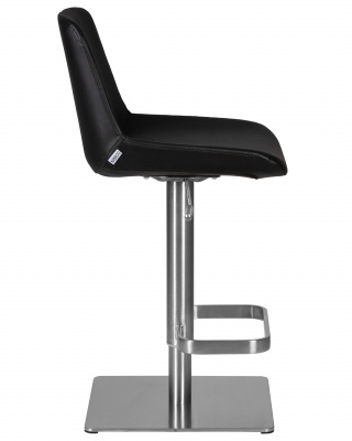 Стул барный DOBRIN ALDO, черный PU YP33-19, основание из нержавеющей стали