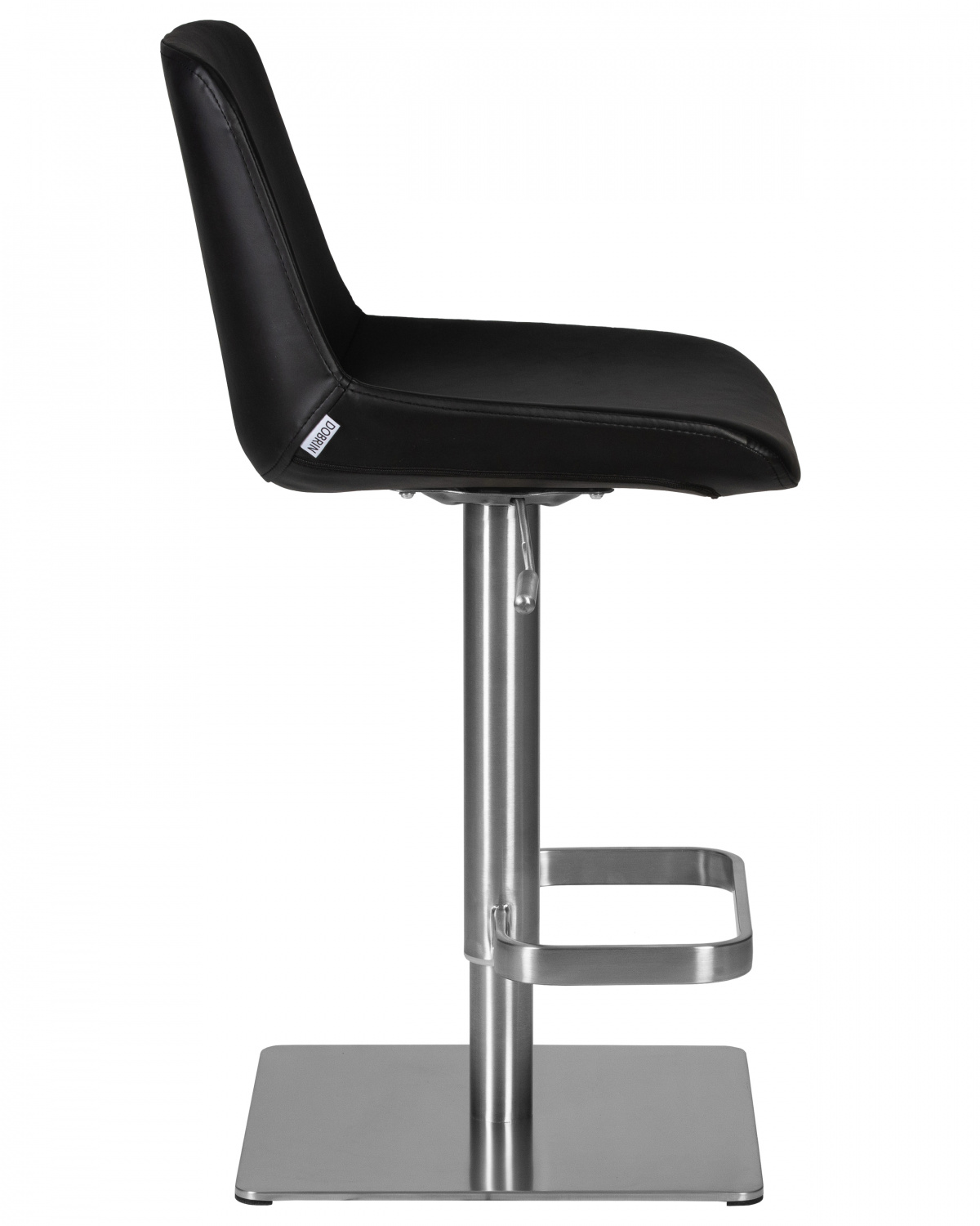 Стул барный DOBRIN ALDO, черный PU YP33-19, основание из нержавеющей стали
