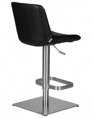 Стул барный DOBRIN ALDO, черный PU YP33-19, основание из нержавеющей стали