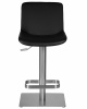 Стул барный DOBRIN ALDO, черный PU YP33-19, основание из нержавеющей стали