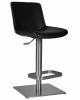 Стул барный DOBRIN ALDO, черный PU YP33-19, основание из нержавеющей стали