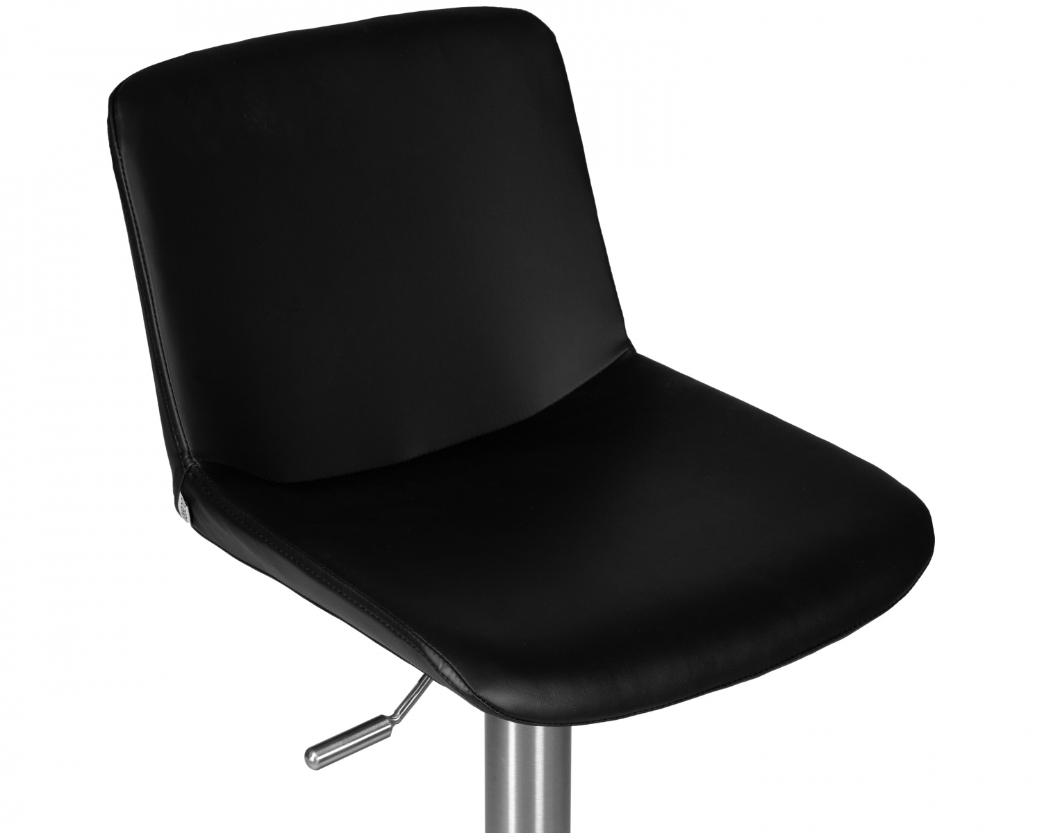 Стул барный DOBRIN ALDO, черный PU YP33-19, основание из нержавеющей стали