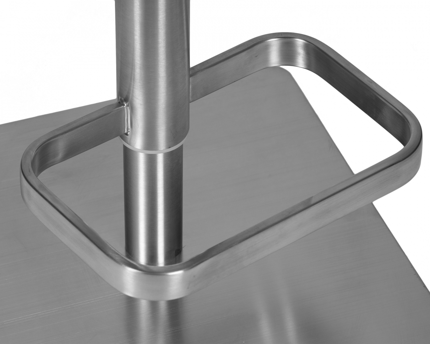 Стул барный DOBRIN ALDO, черный PU YP33-19, основание из нержавеющей стали