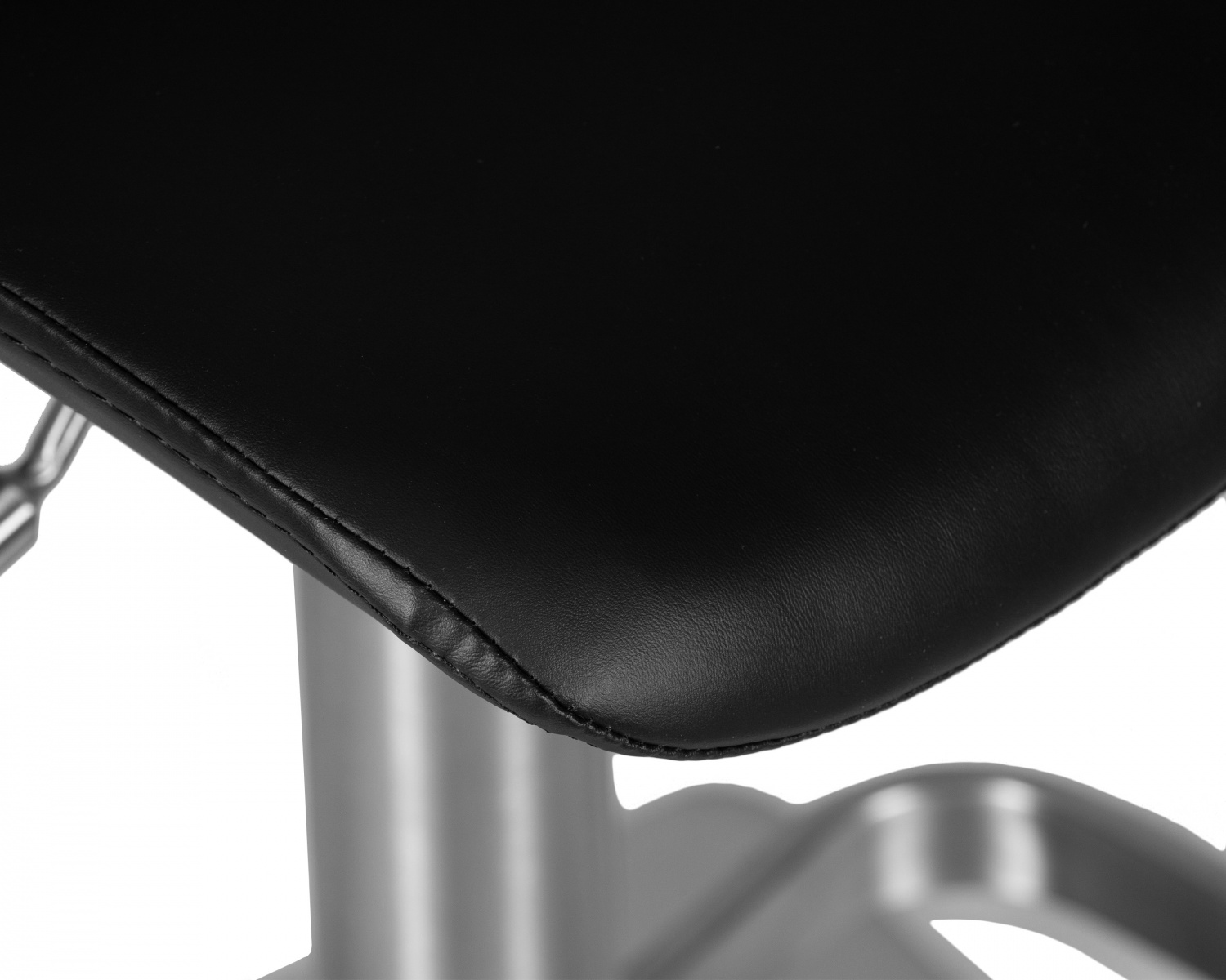 Стул барный DOBRIN ALDO, черный PU YP33-19, основание из нержавеющей стали