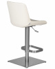 Стул барный DOBRIN ALDO, белый PU P23, основание из нержавеющей стали