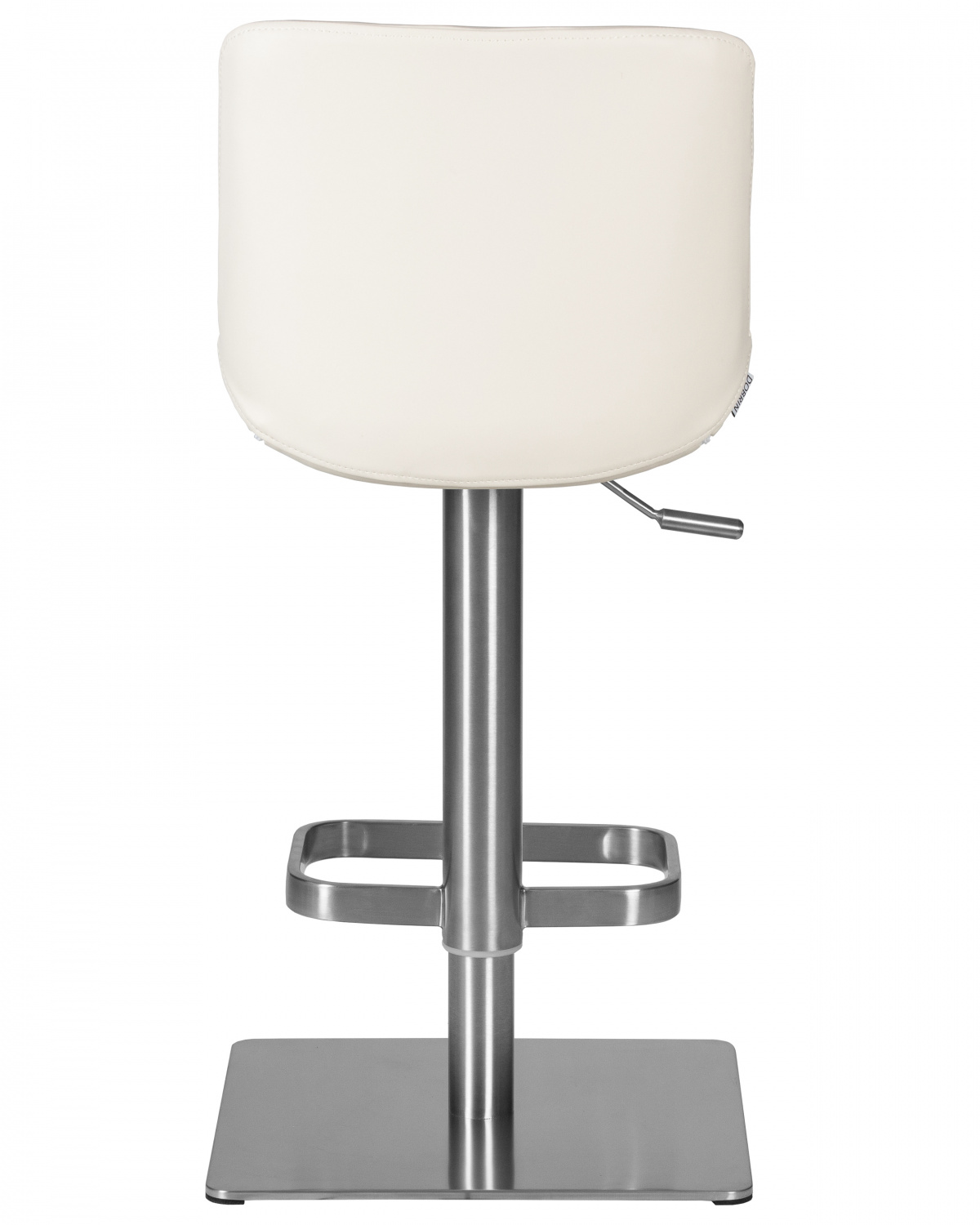 Стул барный DOBRIN ALDO, белый PU P23, основание из нержавеющей стали
