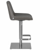 Стул барный DOBRIN ALDO, серый PU YP4, основание из нержавеющей стали
