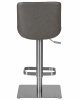 Стул барный DOBRIN ALDO, серый PU YP4, основание из нержавеющей стали