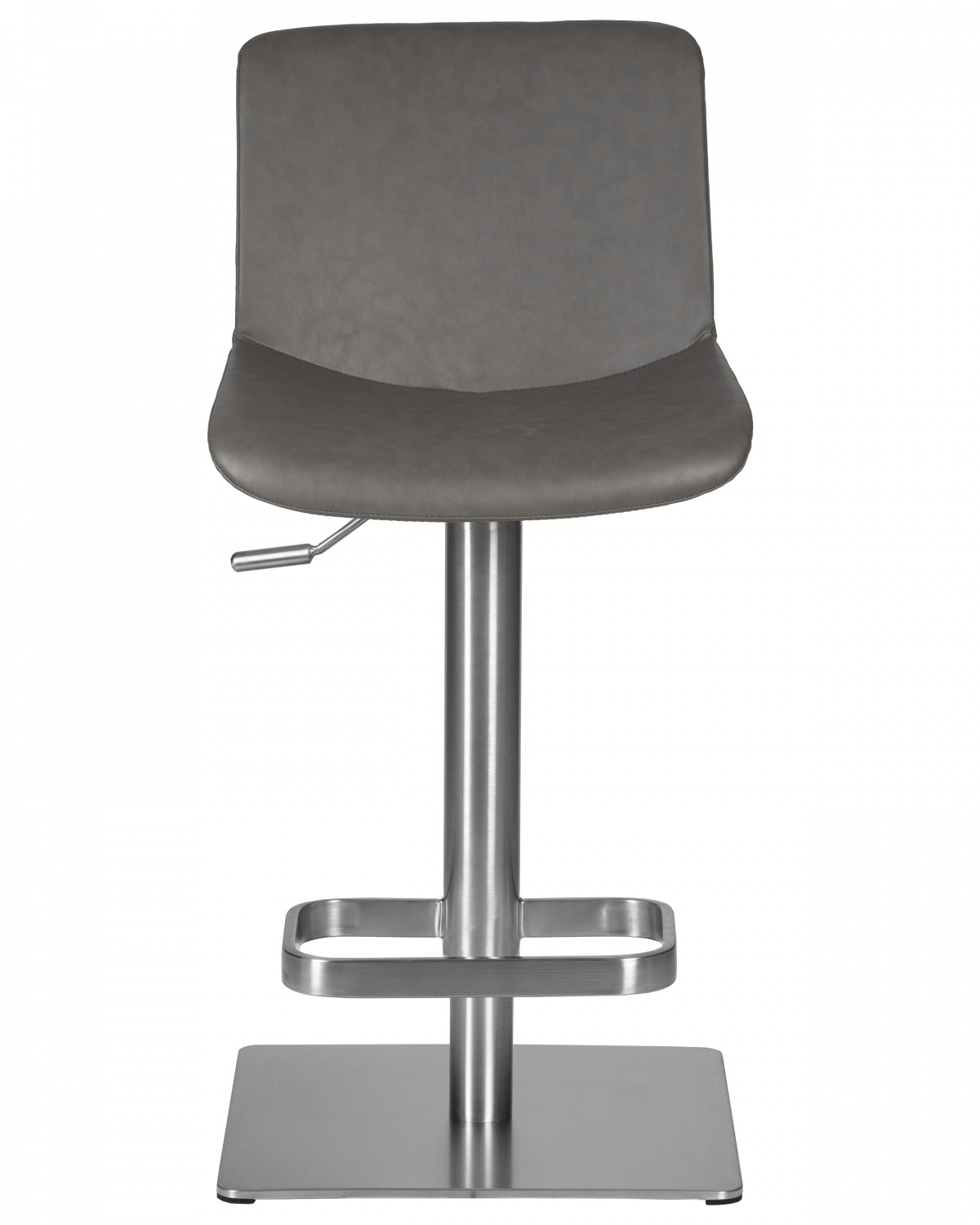 Стул барный DOBRIN ALDO, серый PU YP4, основание из нержавеющей стали