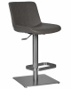 Стул барный DOBRIN ALDO, серый PU YP4, основание из нержавеющей стали
