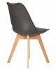 Стул обеденный DOBRIN JERRY SOFT, ножки светлый бук, цвет сиденья темно-серый (G-04)