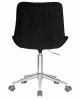 Кресло офисное DOBRIN DORA, чёрный велюр (1922-21), хромированная сталь