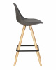 Стул полубарный DOBRIN RONNI, ножки светлый бук, тёмно-серый (GR-04)