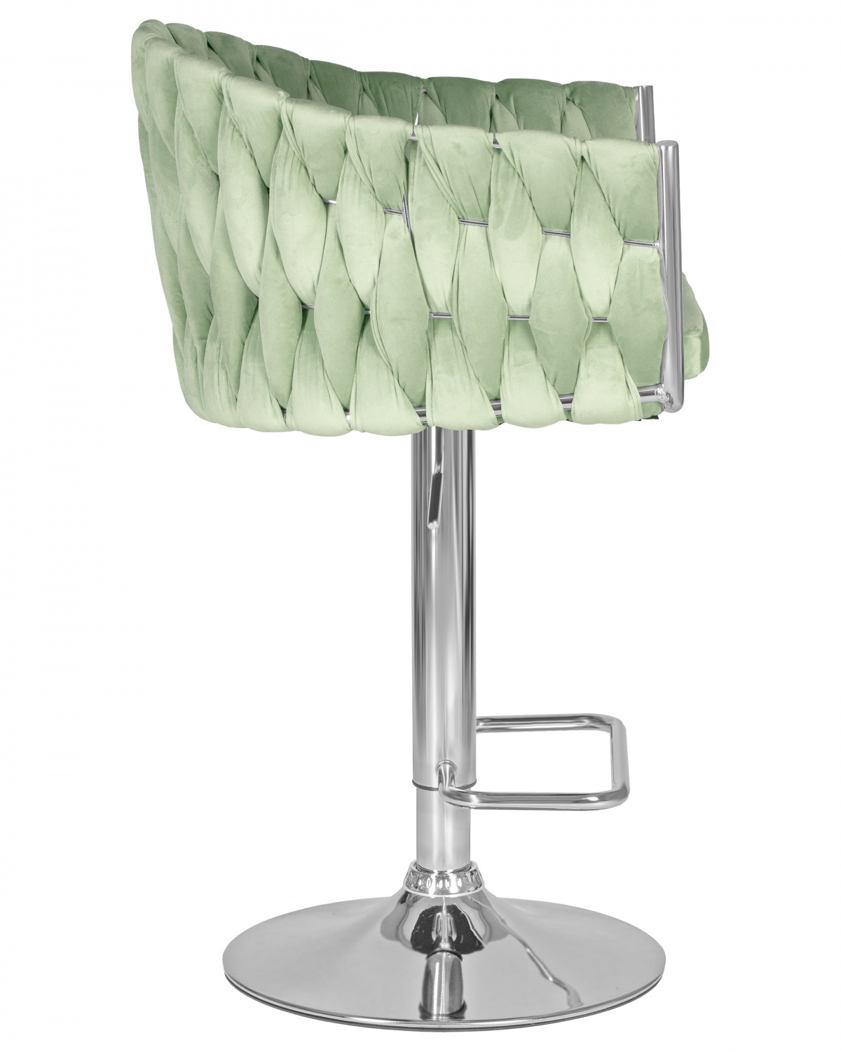 Стул барный DOBRIN MARCEL, пудрово-мятный велюр (MJ9-87)