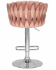 Стул барный DOBRIN MARCEL, пудрово-розовый велюр (MJ9-32)