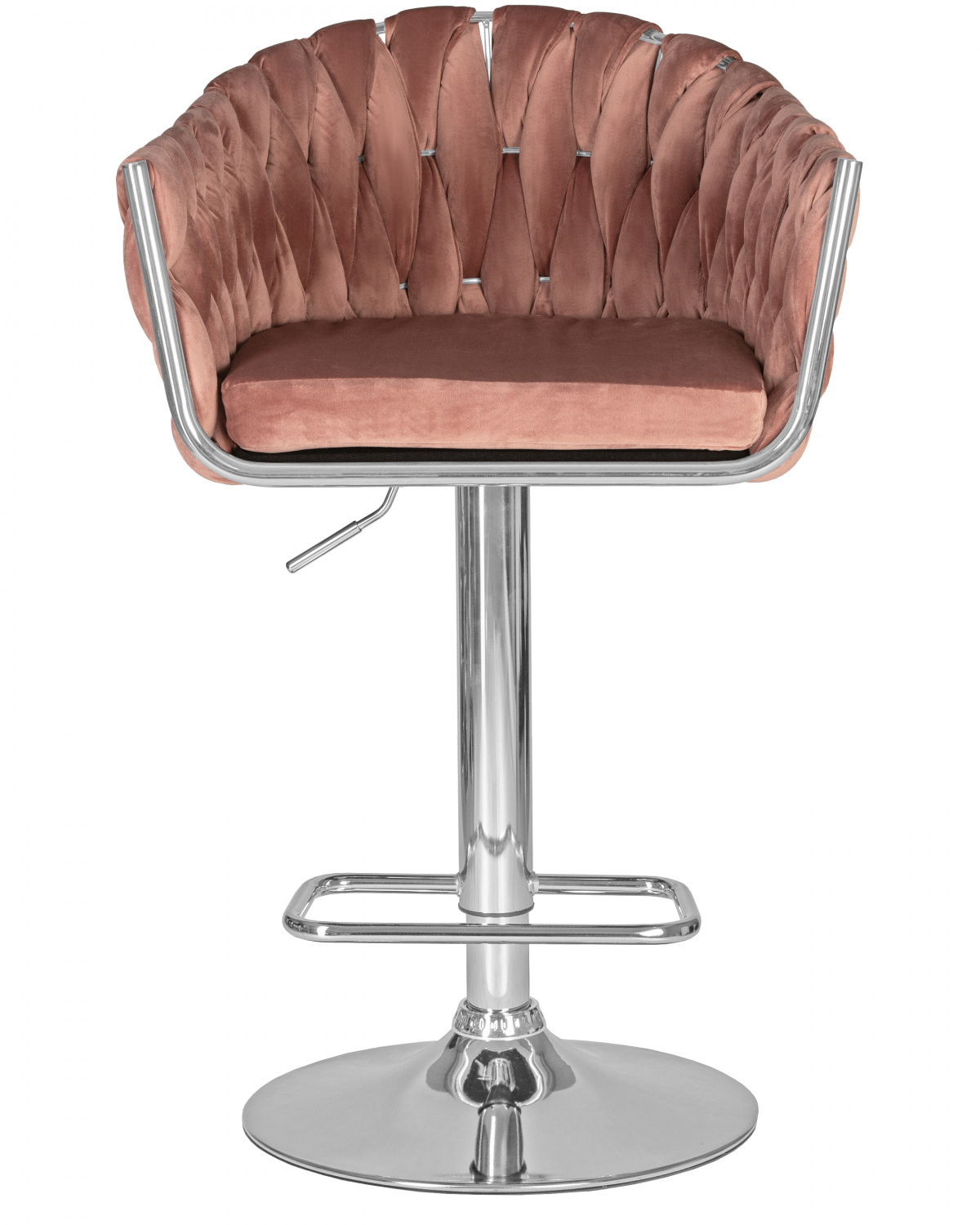 Стул барный DOBRIN MARCEL, пудрово-розовый велюр (MJ9-32)