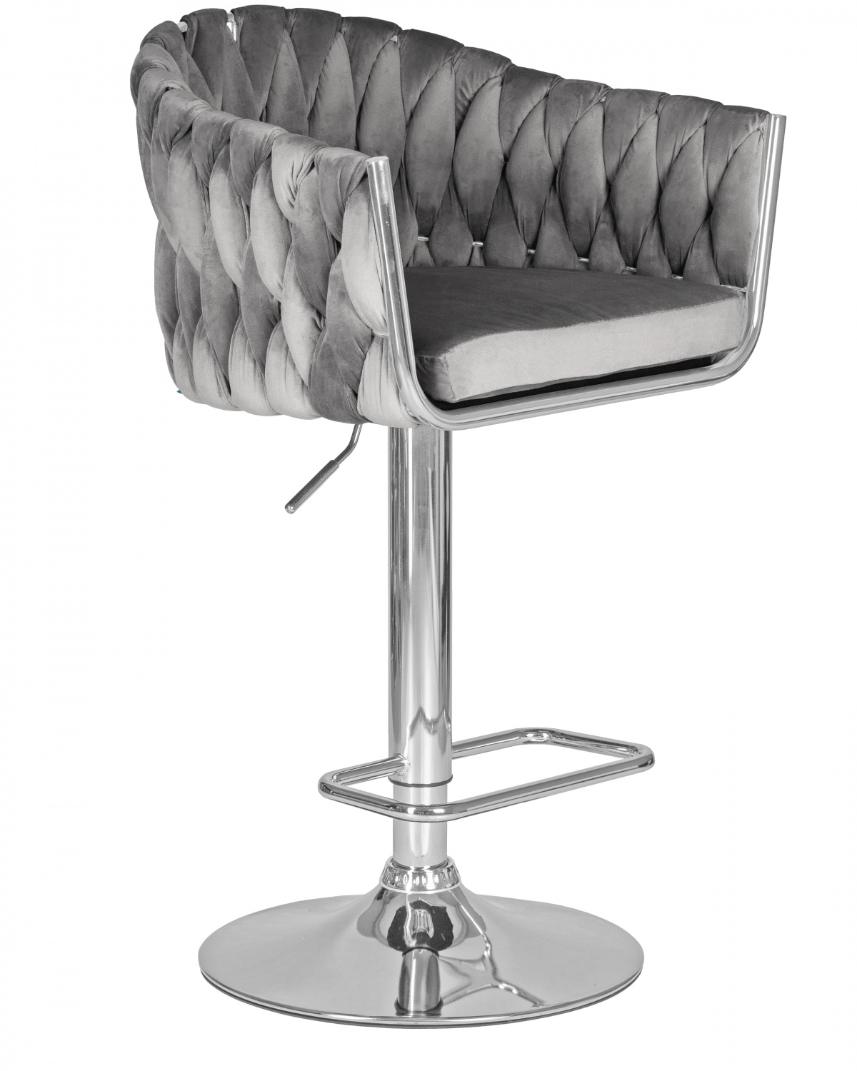 Стул барный DOBRIN MARCEL, серый велюр (MJ9-75)