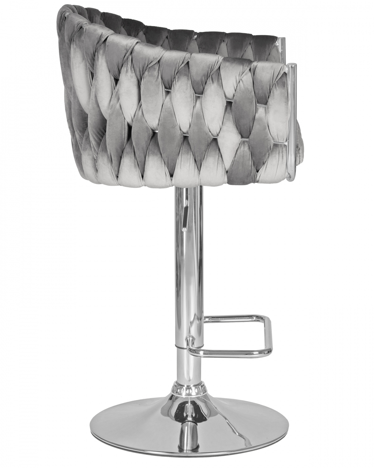 Стул барный DOBRIN MARCEL, серый велюр (MJ9-75)