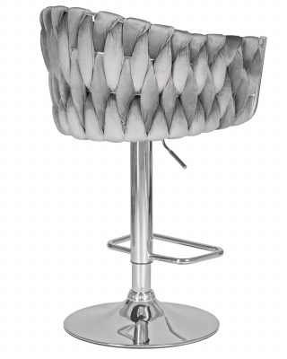 Стул барный DOBRIN MARCEL, серый велюр (MJ9-75)