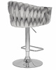 Стул барный DOBRIN MARCEL, серый велюр (MJ9-75)