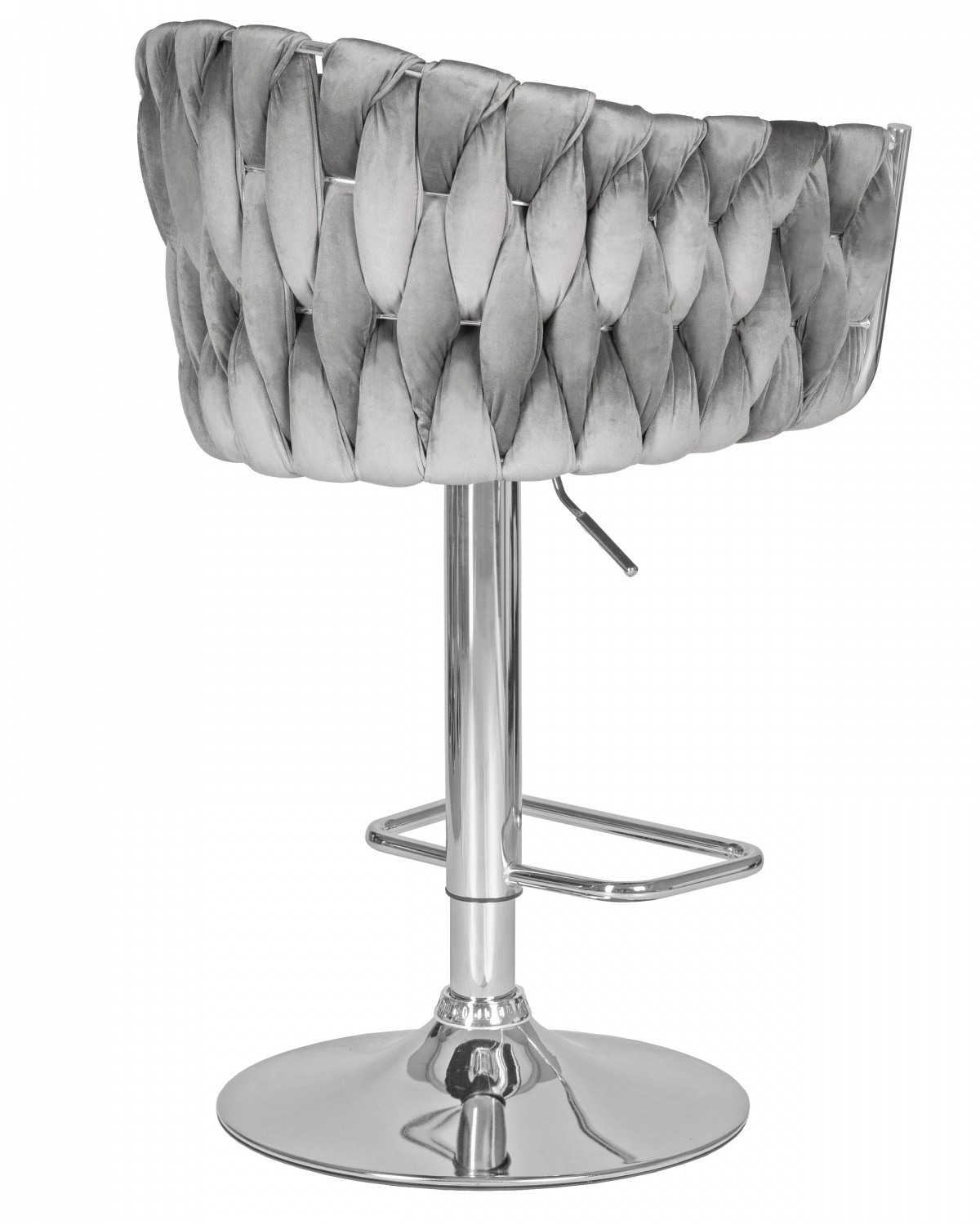 Стул барный DOBRIN MARCEL, серый велюр (MJ9-75)