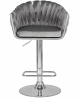 Стул барный DOBRIN MARCEL, серый велюр (MJ9-75)