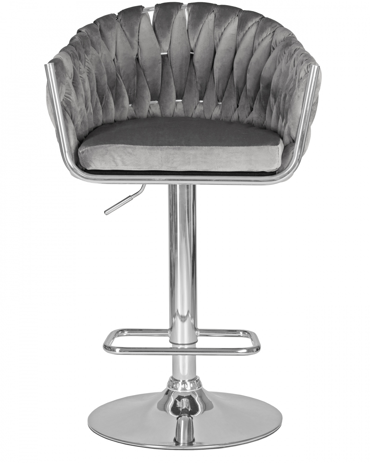 Стул барный DOBRIN MARCEL, серый велюр (MJ9-75)