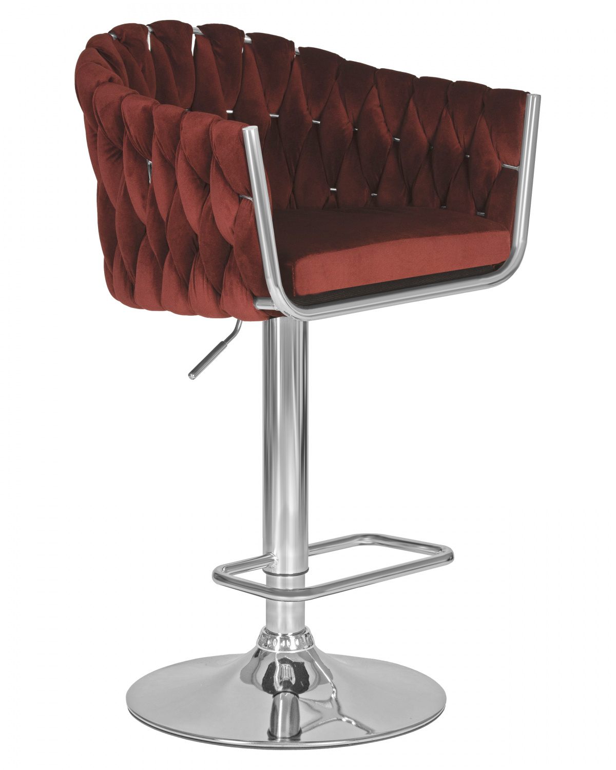 Стул барный DOBRIN MARCEL, винный велюр (MJ9-35)