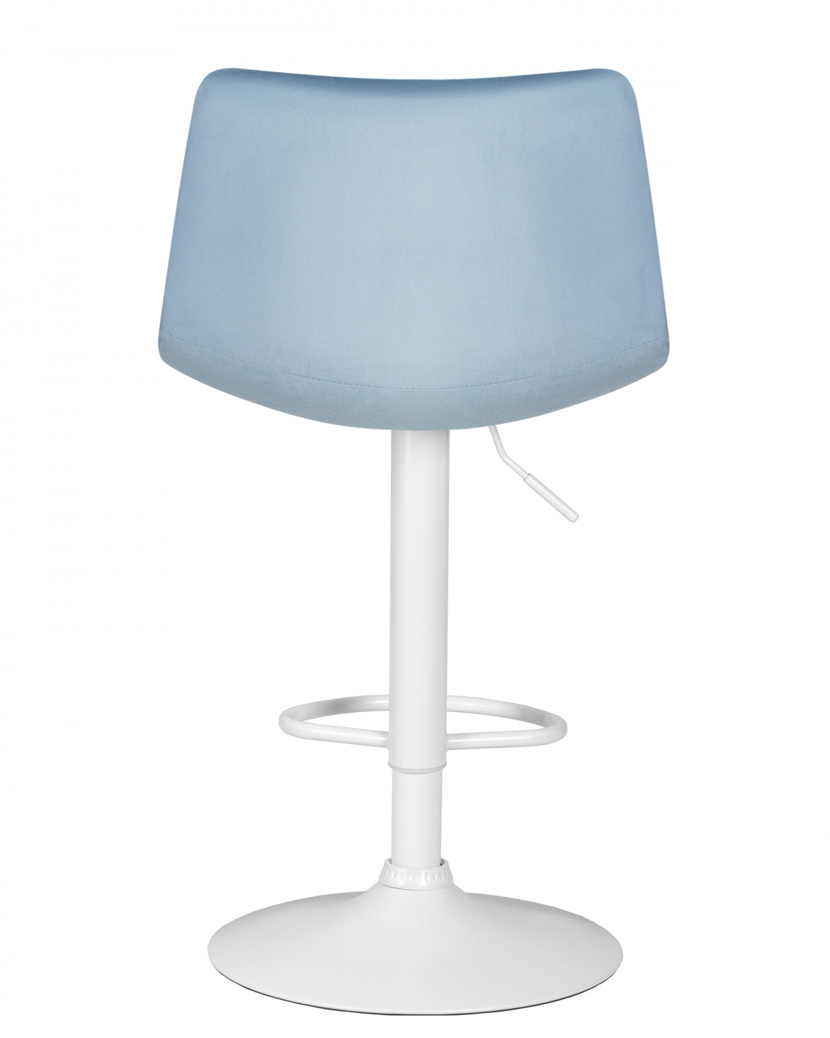 Стул барный DOBRIN TAILOR WHITE, пудрово-голубой велюр (MJ9-74)