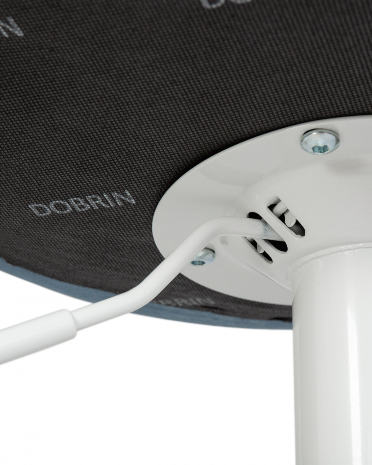 Стул барный DOBRIN TAILOR WHITE, пудрово-голубой велюр (MJ9-74)