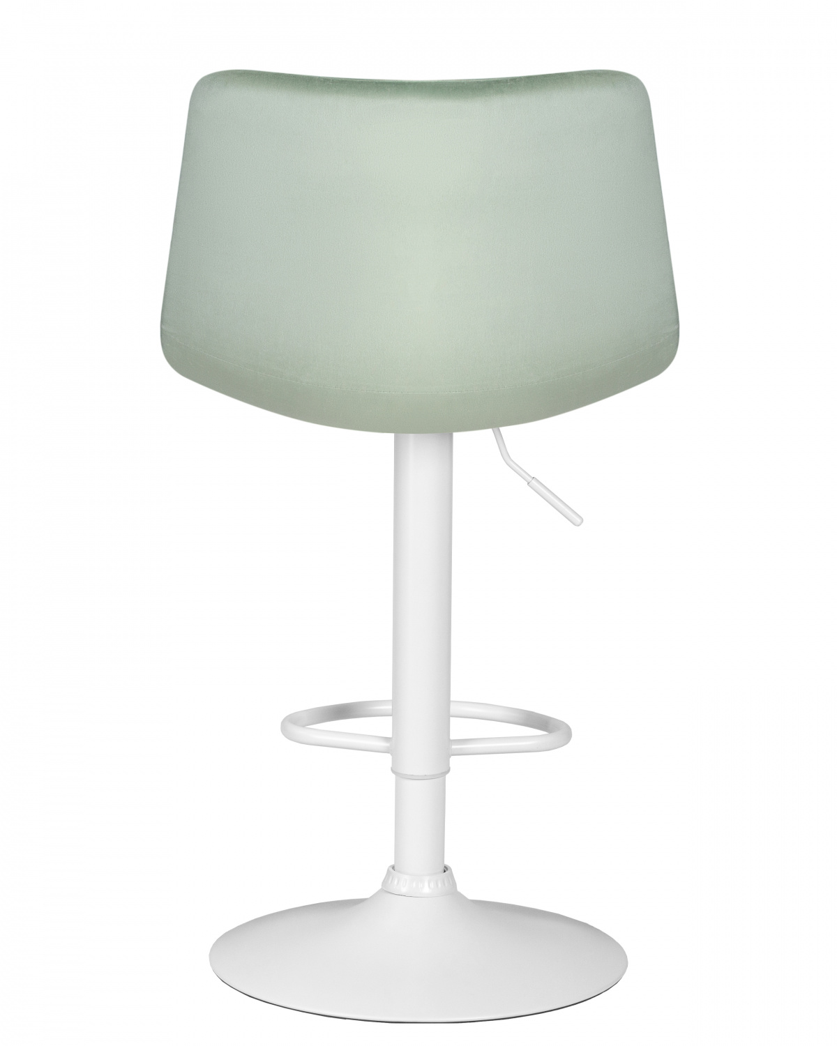 Стул барный DOBRIN TAILOR WHITE, пудрово-мятный велюр (MJ9-87)