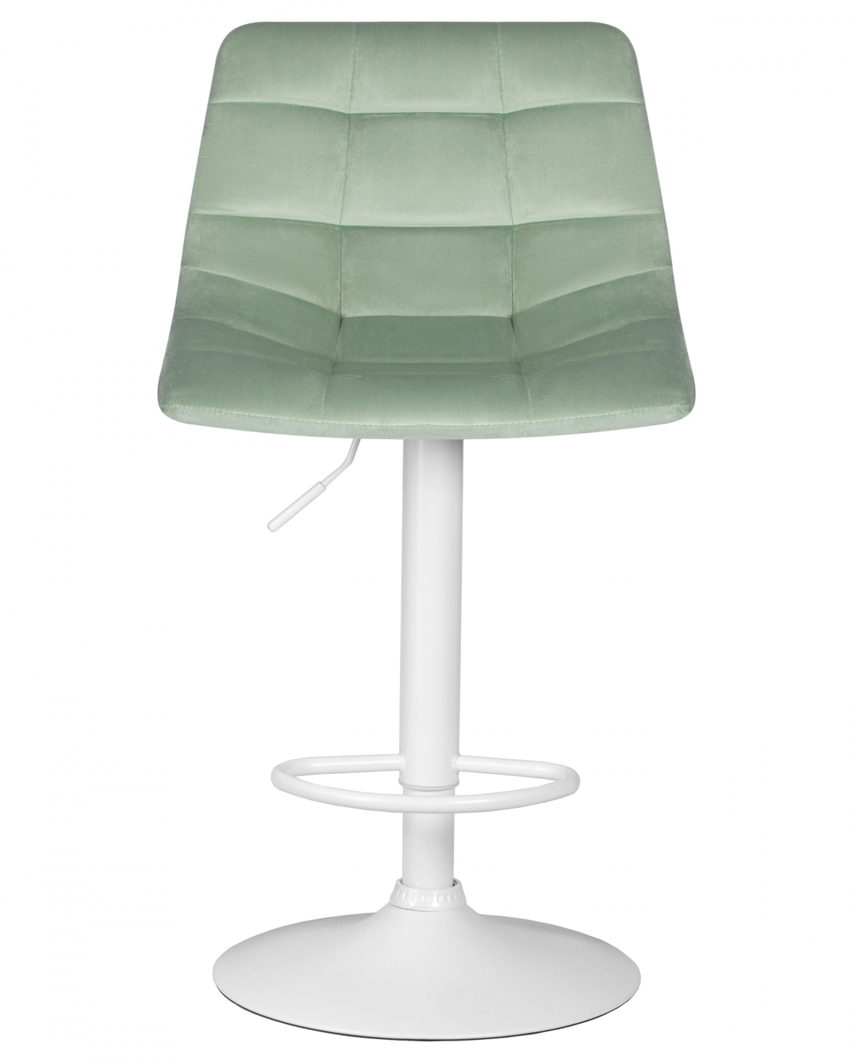 Стул барный DOBRIN TAILOR WHITE, пудрово-мятный велюр (MJ9-87)