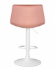 Стул барный DOBRIN TAILOR WHITE, пудрово-розовый велюр (MJ9-32)