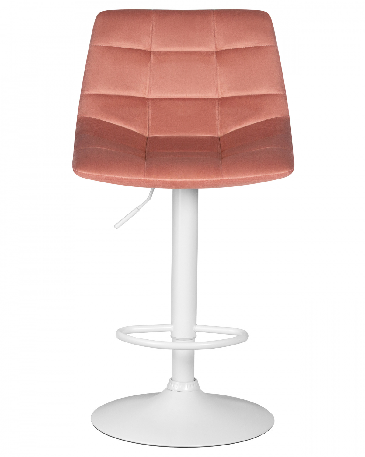 Стул барный DOBRIN TAILOR WHITE, пудрово-розовый велюр (MJ9-32)