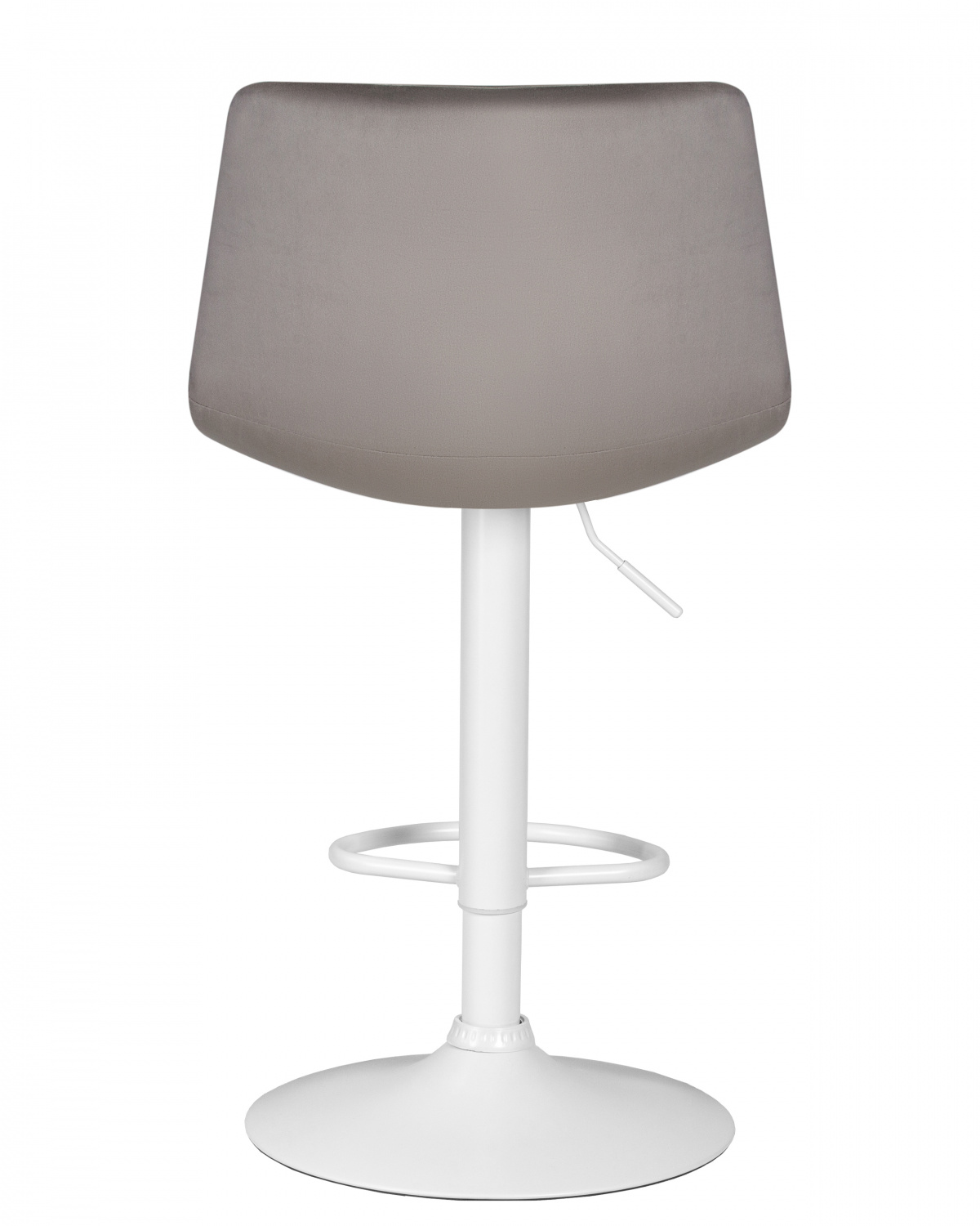 Стул барный DOBRIN TAILOR WHITE, серый велюр (MJ9-75)