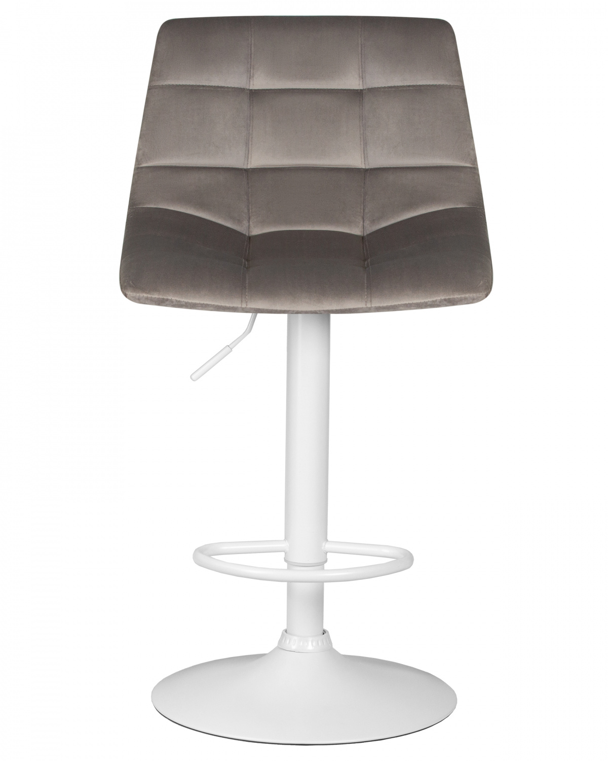 Стул барный DOBRIN TAILOR WHITE, серый велюр (MJ9-75)