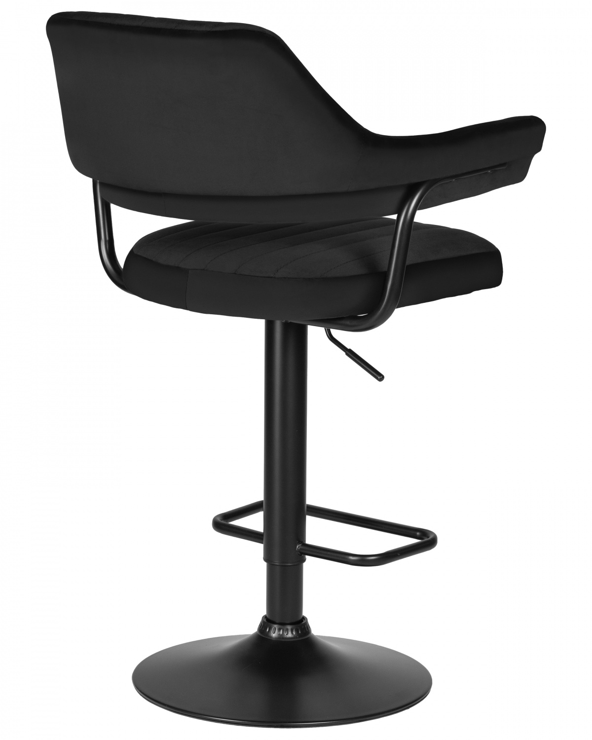 Стул барный DOBRIN CHARLY BLACK, черный велюр (MJ9-101)