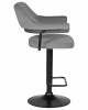 Стул барный DOBRIN CHARLY BLACK, серый велюр (MJ9-75)