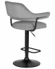 Стул барный DOBRIN CHARLY BLACK, серый велюр (MJ9-75)