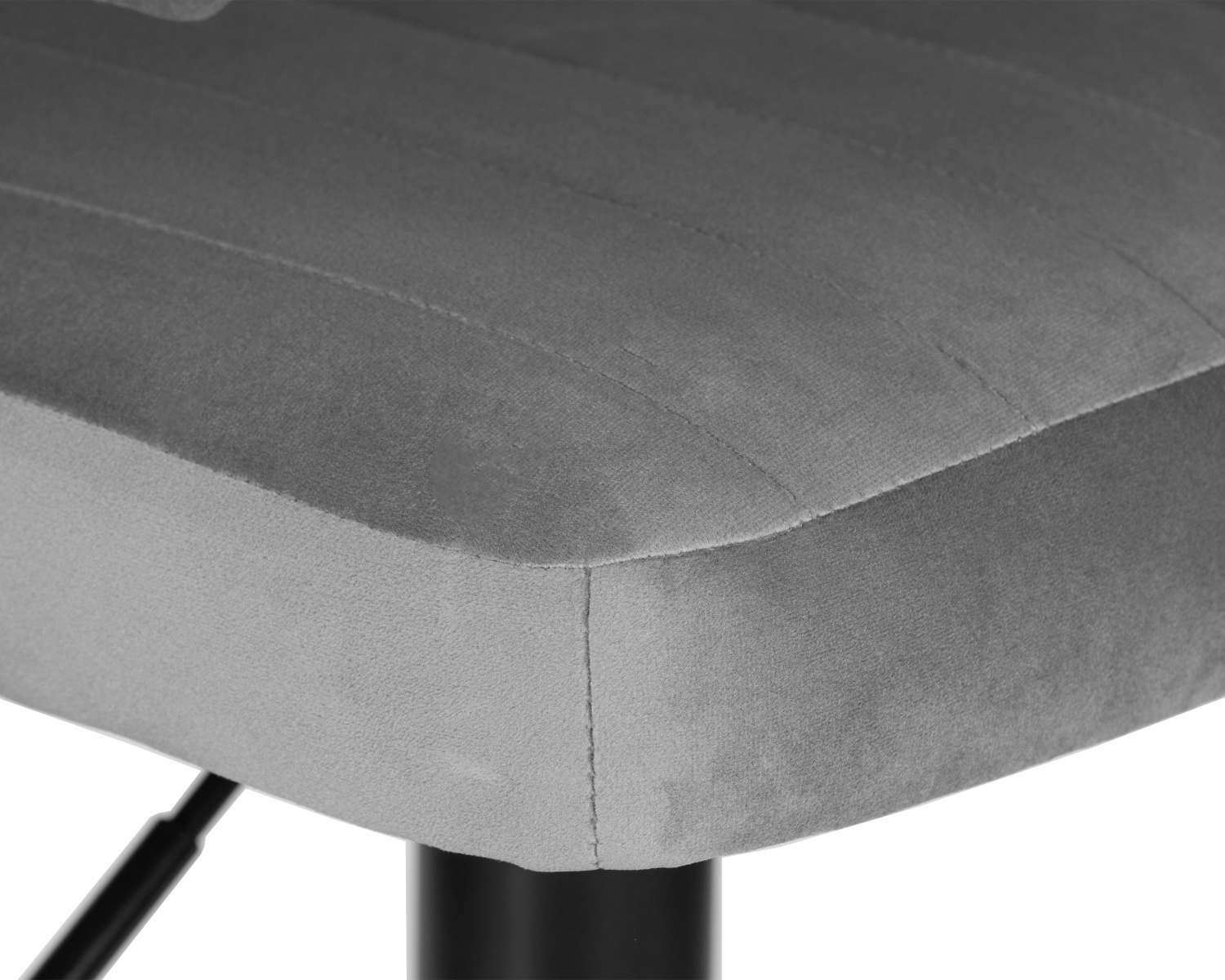 Стул барный DOBRIN CHARLY BLACK, серый велюр (MJ9-75)