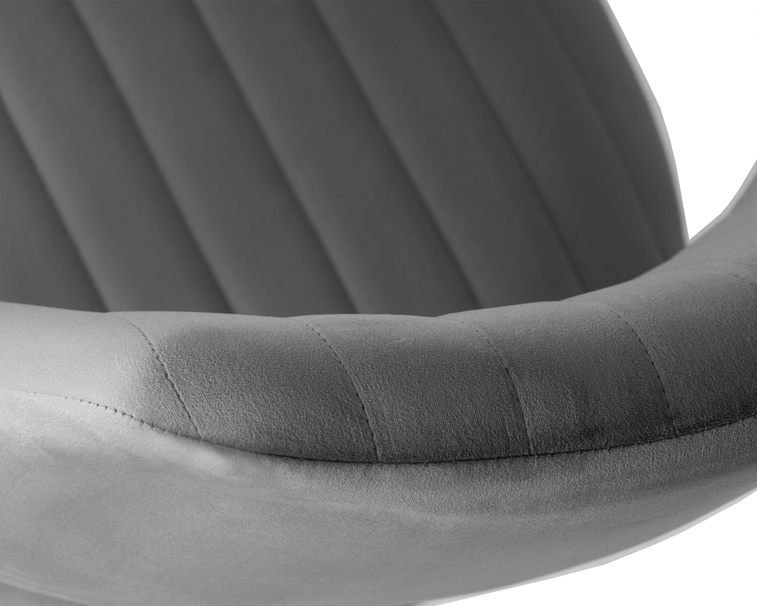 Стул барный DOBRIN CHARLY BLACK, серый велюр (MJ9-75)