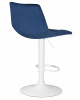 Стул барный DOBRIN TAILOR WHITE, синий велюр (MJ9-117)