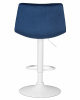 Стул барный DOBRIN TAILOR WHITE, синий велюр (MJ9-117)