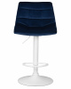 Стул барный DOBRIN TAILOR WHITE, синий велюр (MJ9-117)