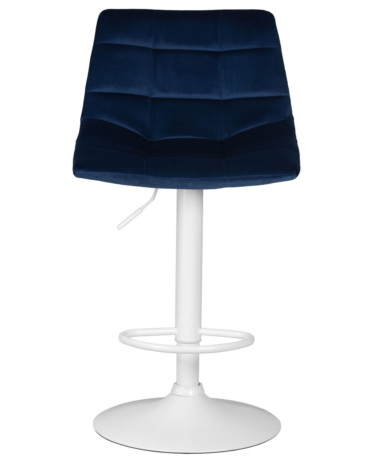 Стул барный DOBRIN TAILOR WHITE, синий велюр (MJ9-117)