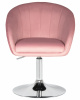 Кресло дизайнерское DOBRIN EDISON, розовый велюр (1922-16)