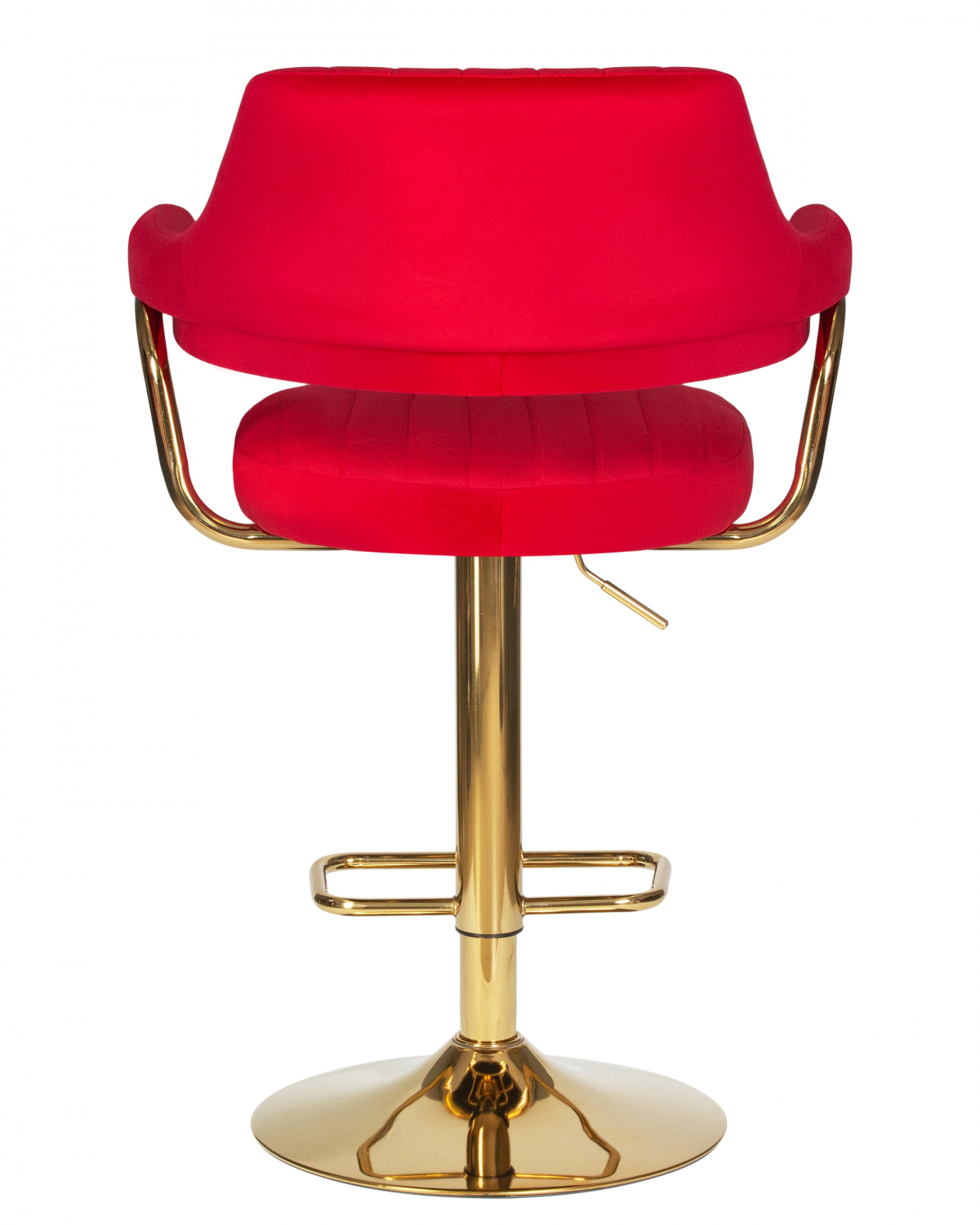 Стул барный DOBRIN CHARLY GOLD, красный велюр (MJ9-45)