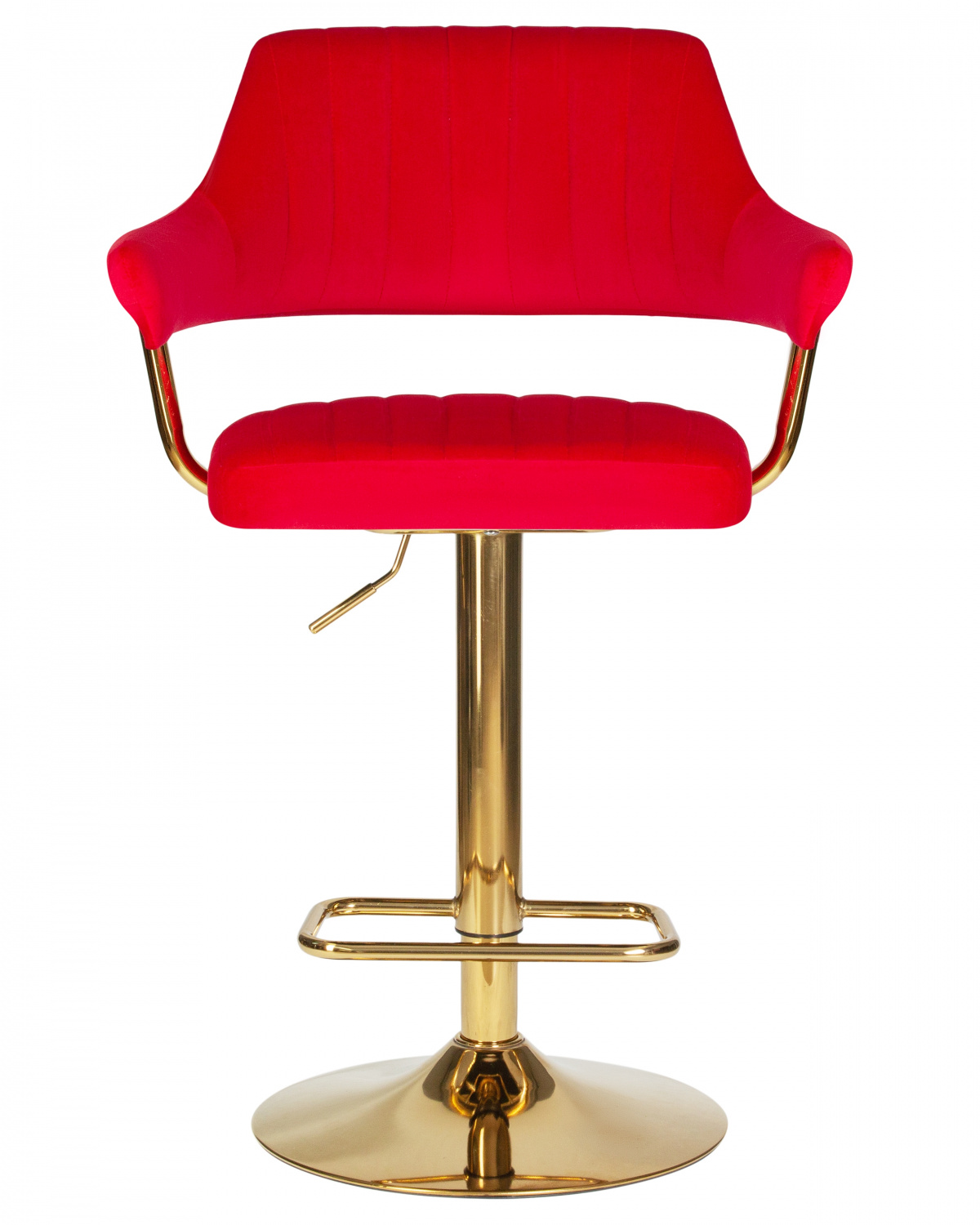 Стул барный DOBRIN CHARLY GOLD, красный велюр (MJ9-45)