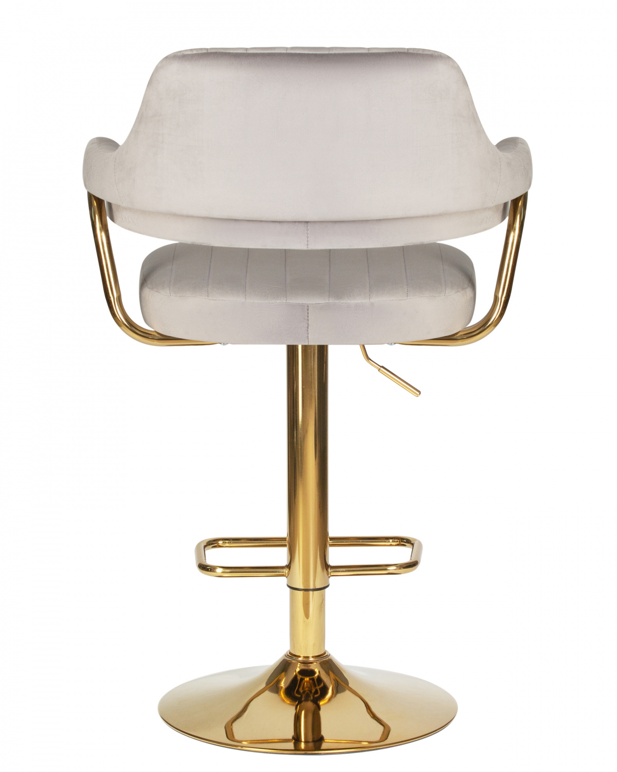 Стул барный DOBRIN CHARLY GOLD, серый велюр (MJ9-75)